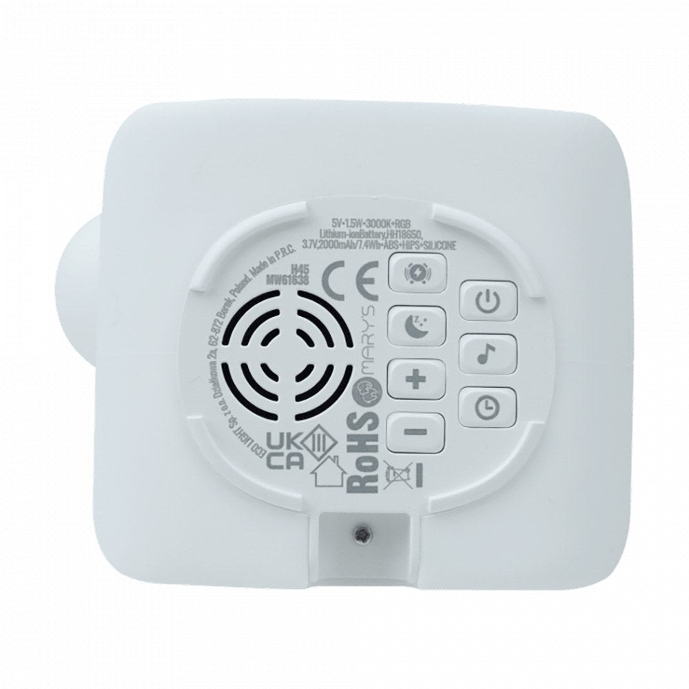 Lámpara nocturna led rgb recargable con despertador modelo unicornio mecedora