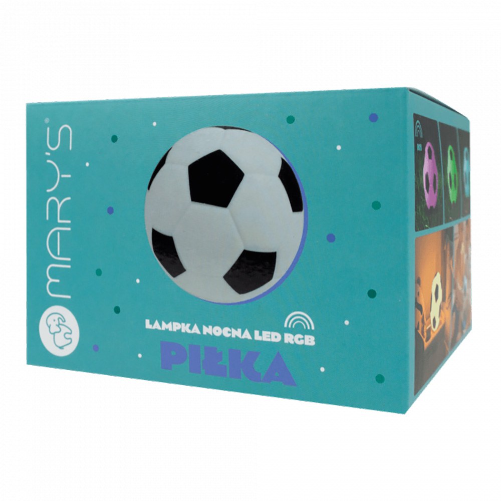 Lámpara nocturna led rgb recargable modelo balón fútbol