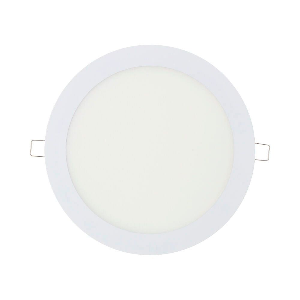 Downlight led empotrable redondo 20 w luz fría 6400 k 1500 lm blanco ø22,5 cm