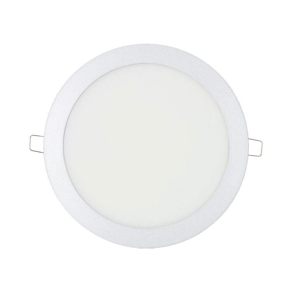Downlight led empotrable redondo 20 w luz fría 6400 k 1500 lm cromado ø22,5 cm