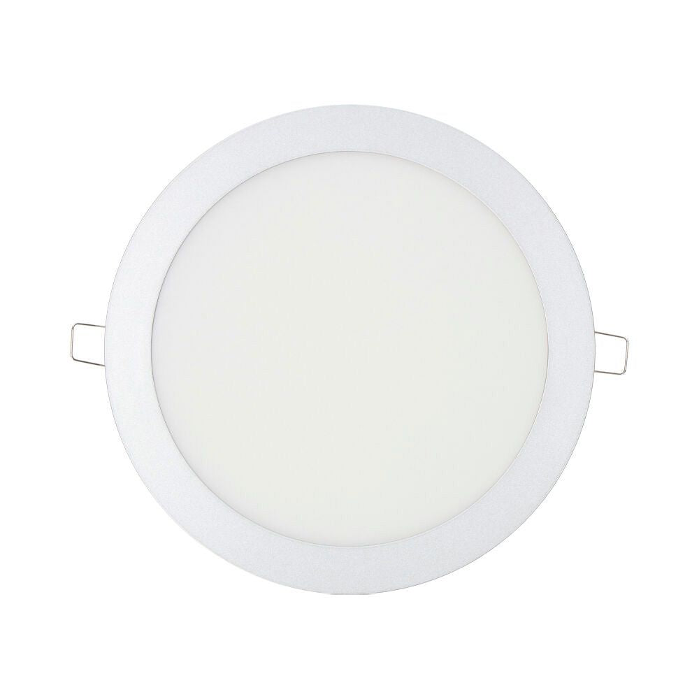 Downlight led empotrable redondo 20 w luz dia 4000 k 1500 lm cromado ø 22,5 cm