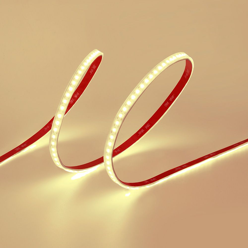 Tira led adhesiva 4.000k 8 w/m 100 lm/w 24 v dc ip65, 5 m x 10 mm luz dia