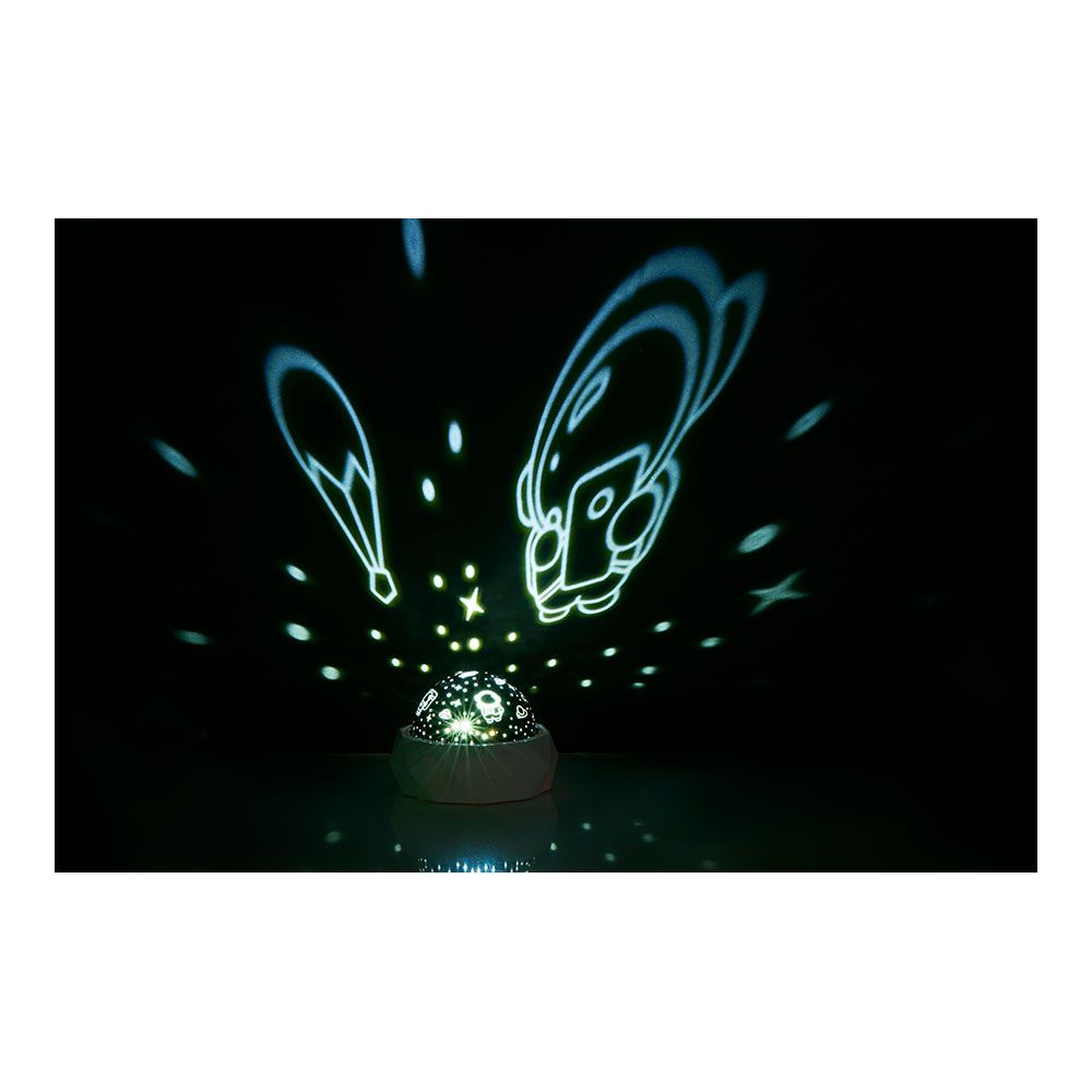 Luz nocturna decorativa led proyección espacial 11,5 x 11,5 x 9 cm
