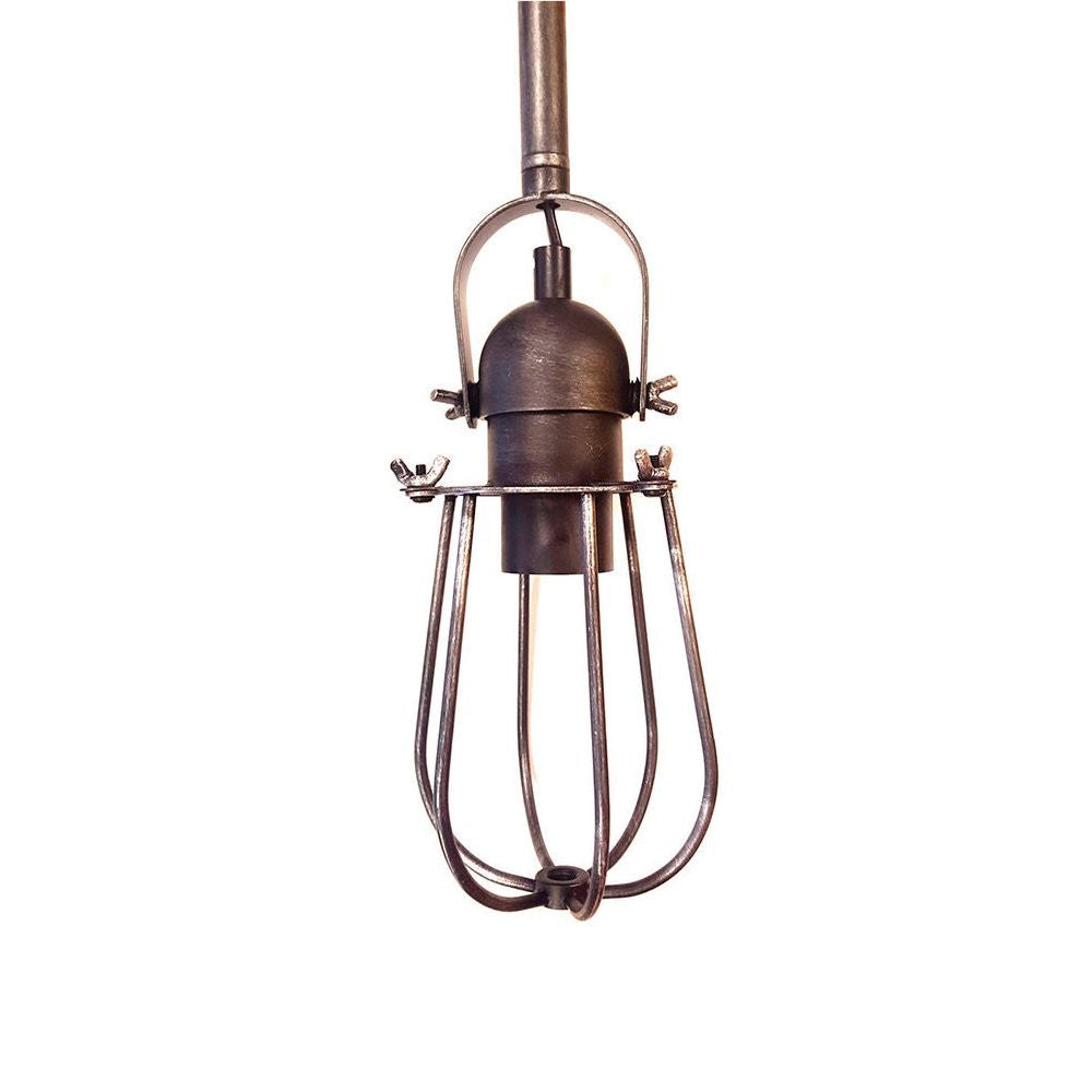 Lámpara de techo metalica vintage e27 60w color negro ø10 x 22 cm