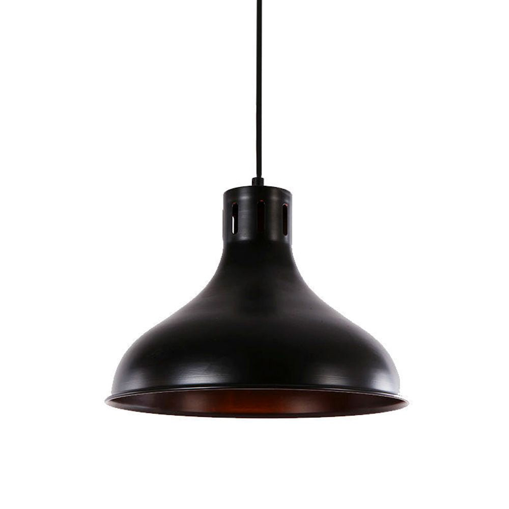 Lámpara de techo metalica vintage e27 60w color negro ø29 x 24 cm