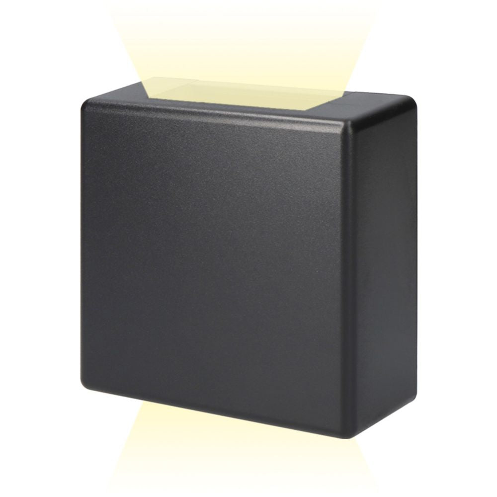 Aplique led cuadrado con 2 proyecciones 3 w 237 lm 4000 k luz dia ip54 11.5 x 11.5 x 5 cm