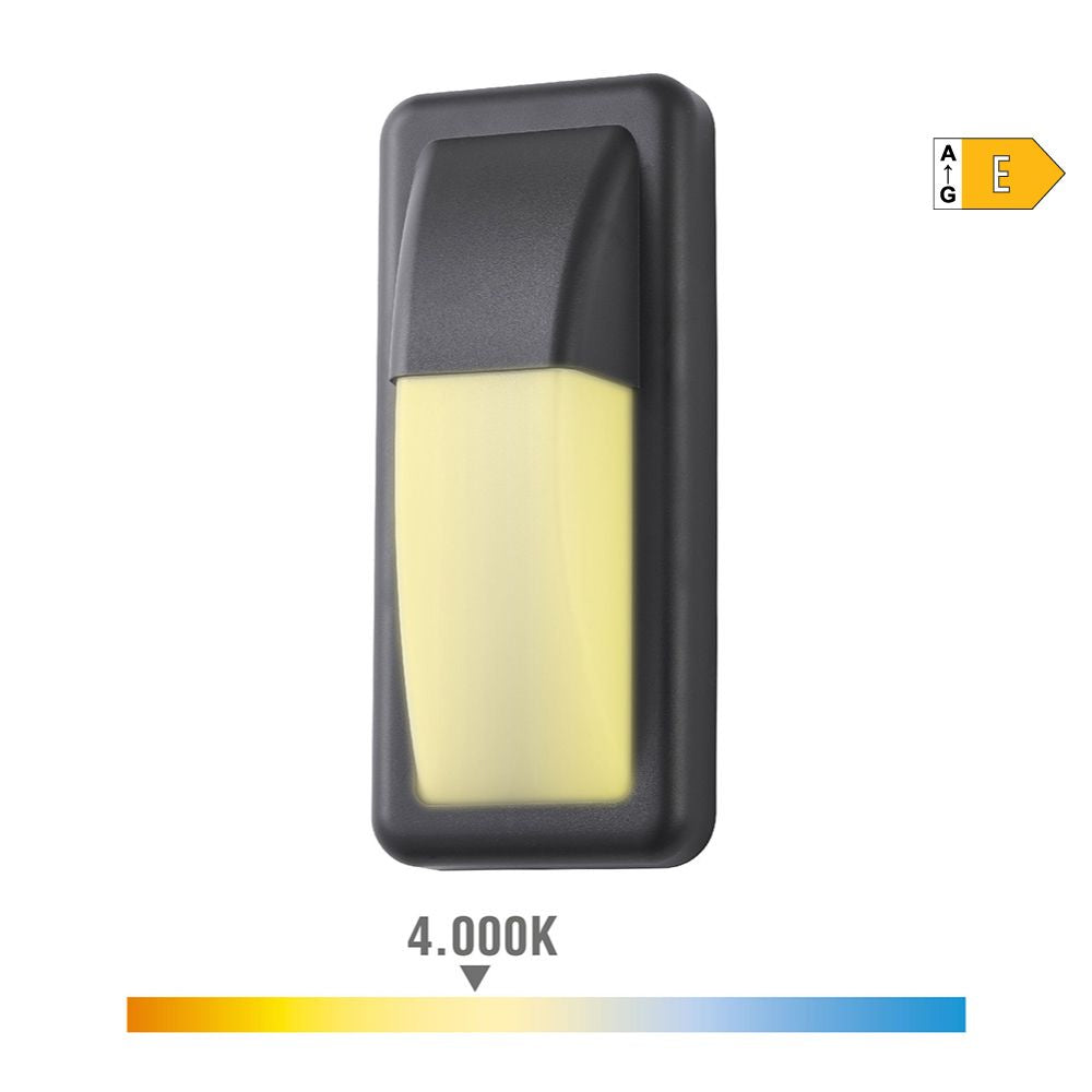 Aplique led rectangular vertical 6w 200 lm 4000k luz dia ip65
