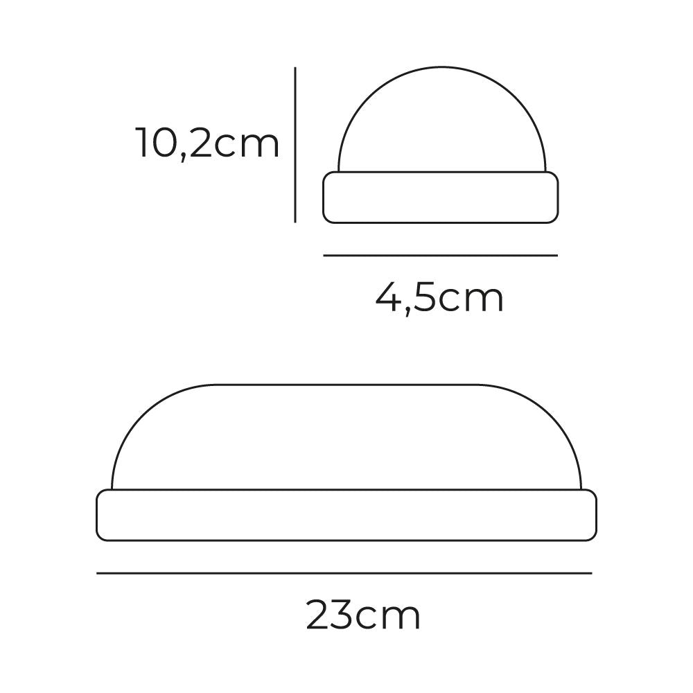 Aplique led oval 18 w 1820 lm 6400 k 10,2 x 4,5 x 23 cm