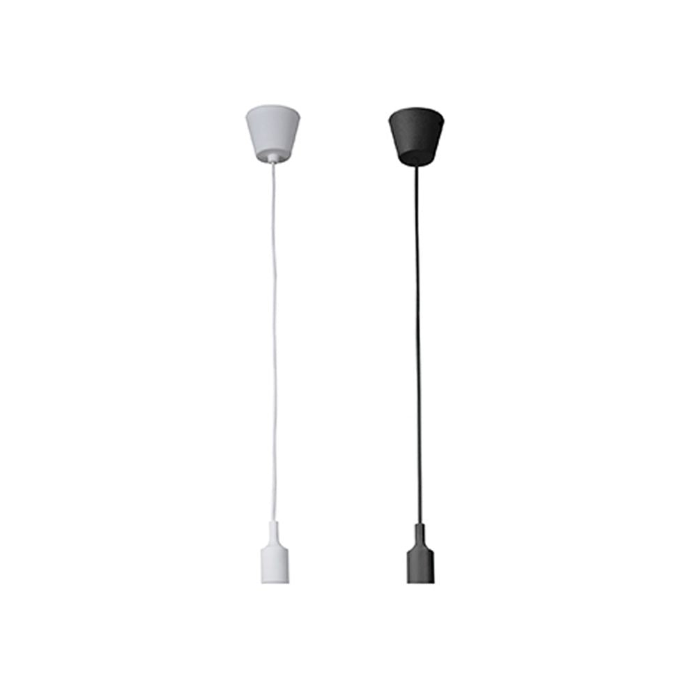 Lámpara colgante de silicona e27 60 w color blanco
