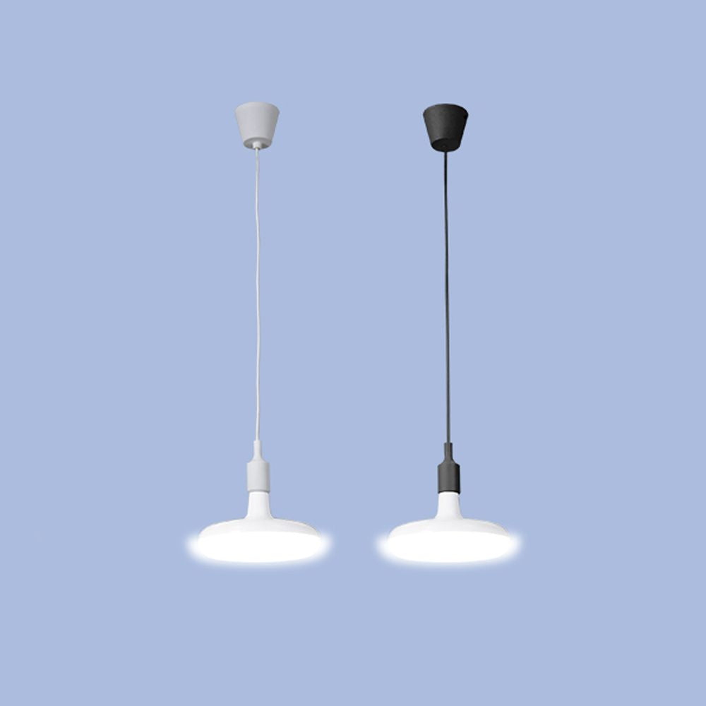 Lampara colgante de silicona e27 60 w color negro