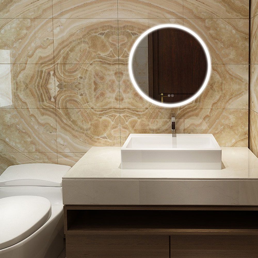 Espejo redondo con led 20 w 60 cm