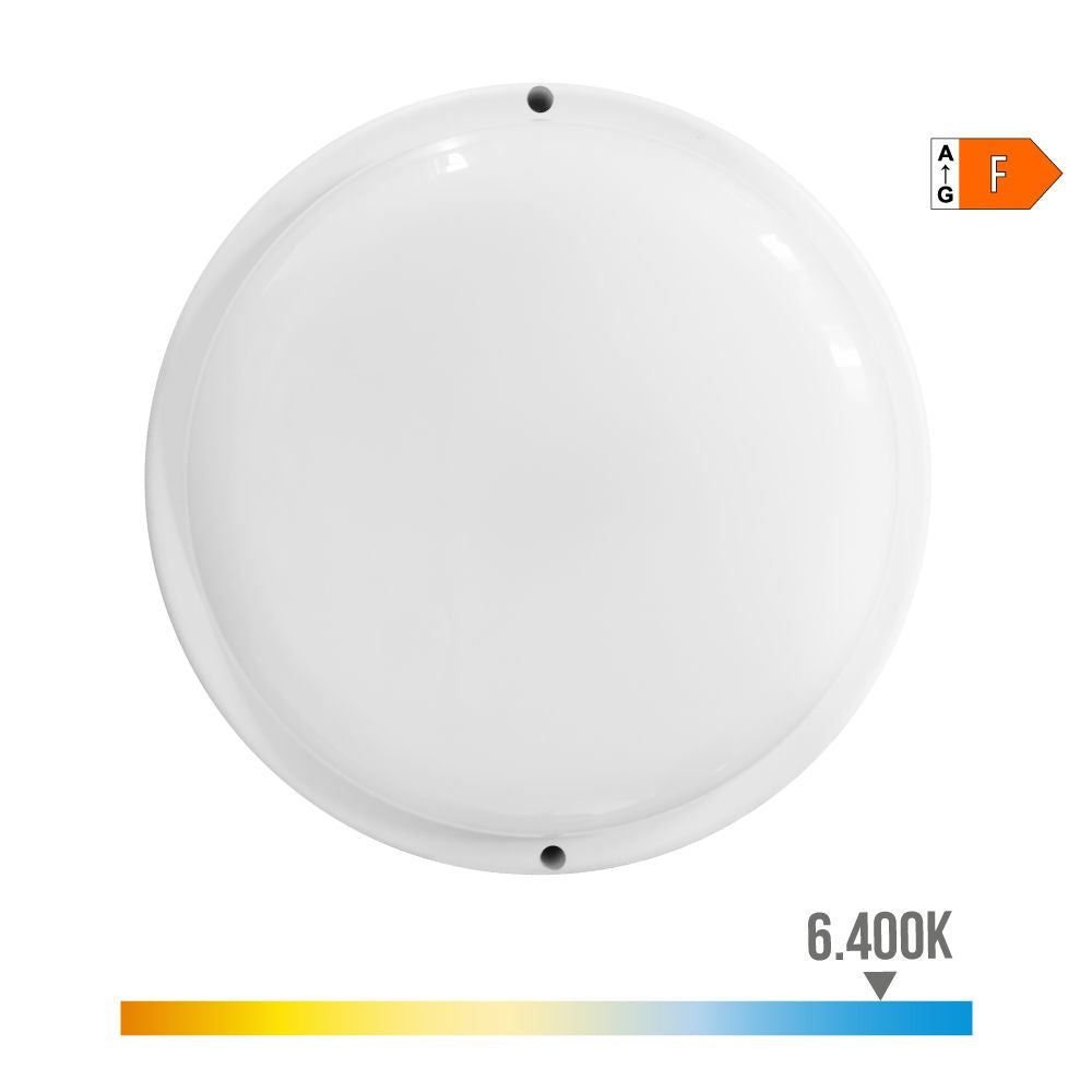 Aplique led redondo con sensor crepuscular y de movimiento 18 w 1820 lm 6.400 k luz fría 23 x 10,2 x 4,5 cm
