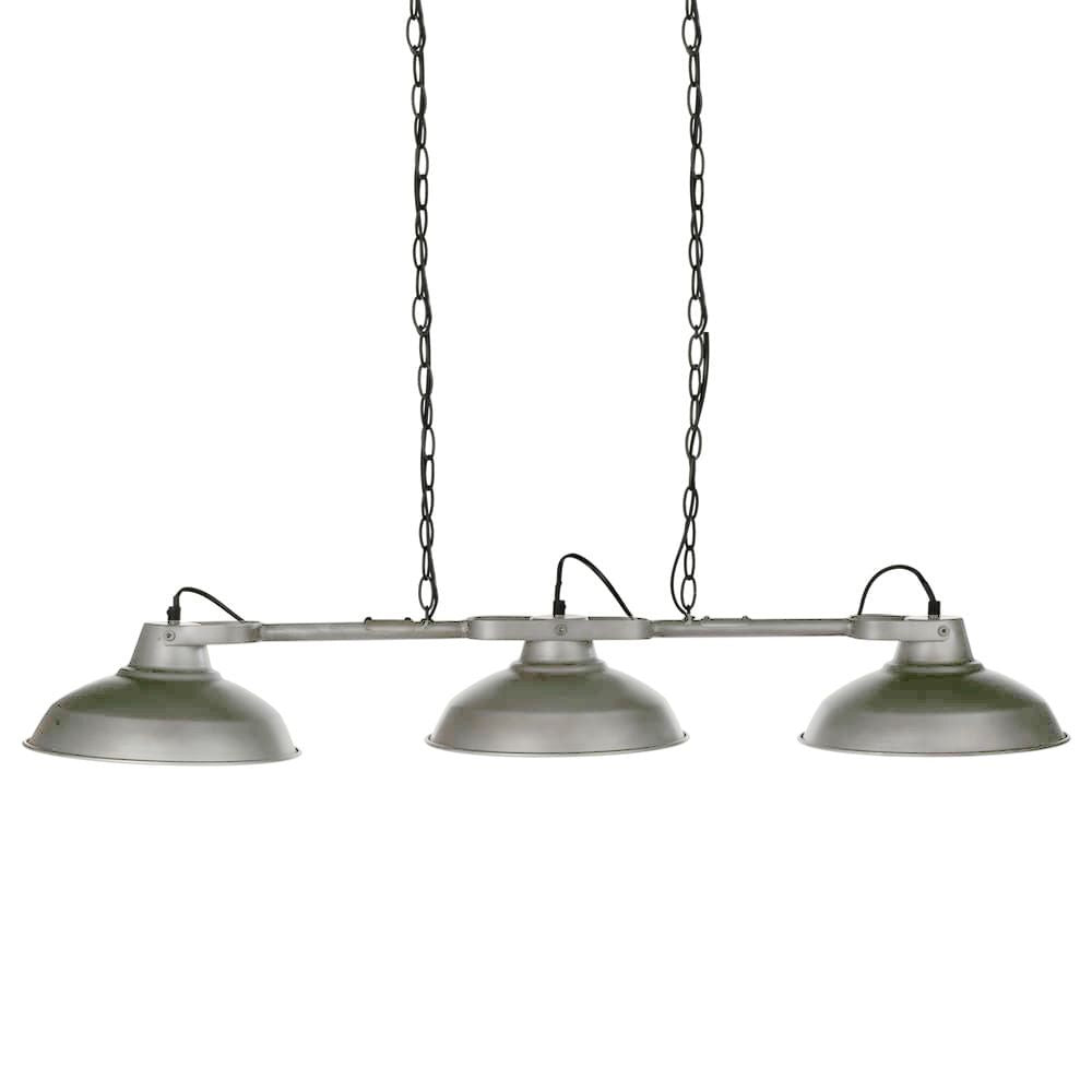 Lámpara de techo, metal, color gris, 107 x 66 x 27 cm
