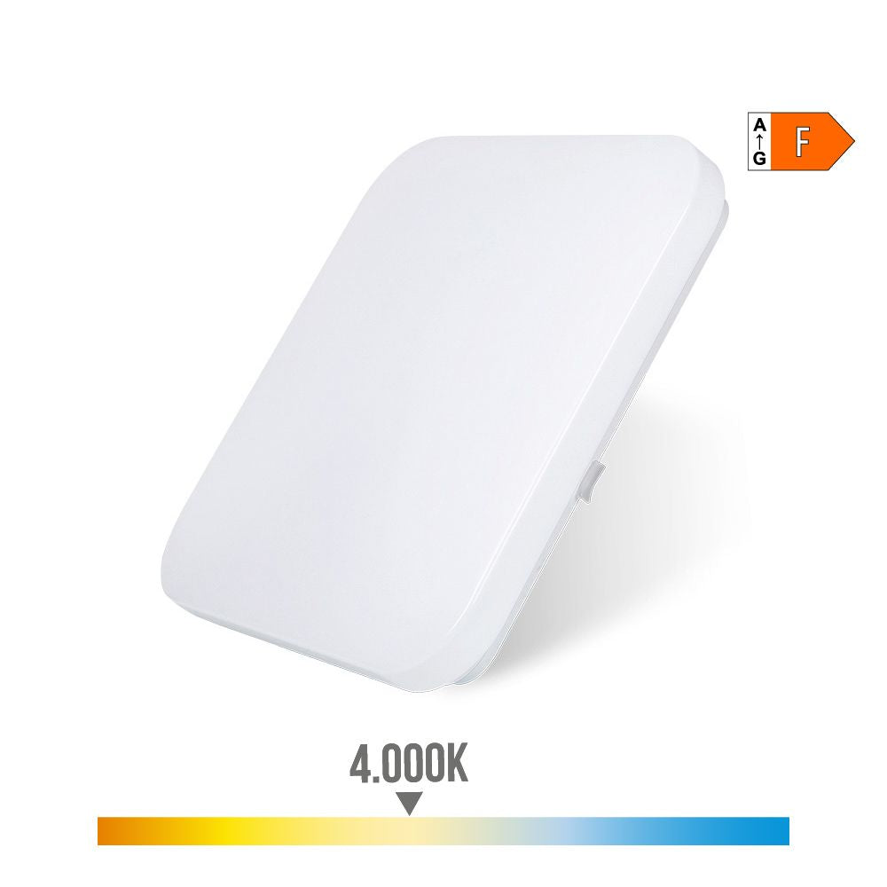 Aplique led cuadrado extraplano de superficie 18 w 4000 k 1820 lm 33 x 33 x 6,9 cm