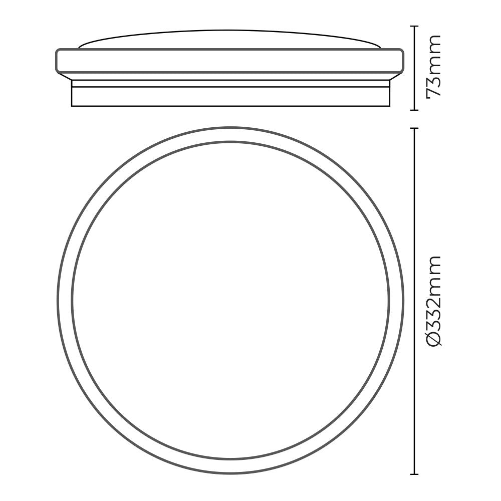 Aplique led circular de superficie efecto madera 18 w 4000 k 1820 lm ø33 x 5,5 cm