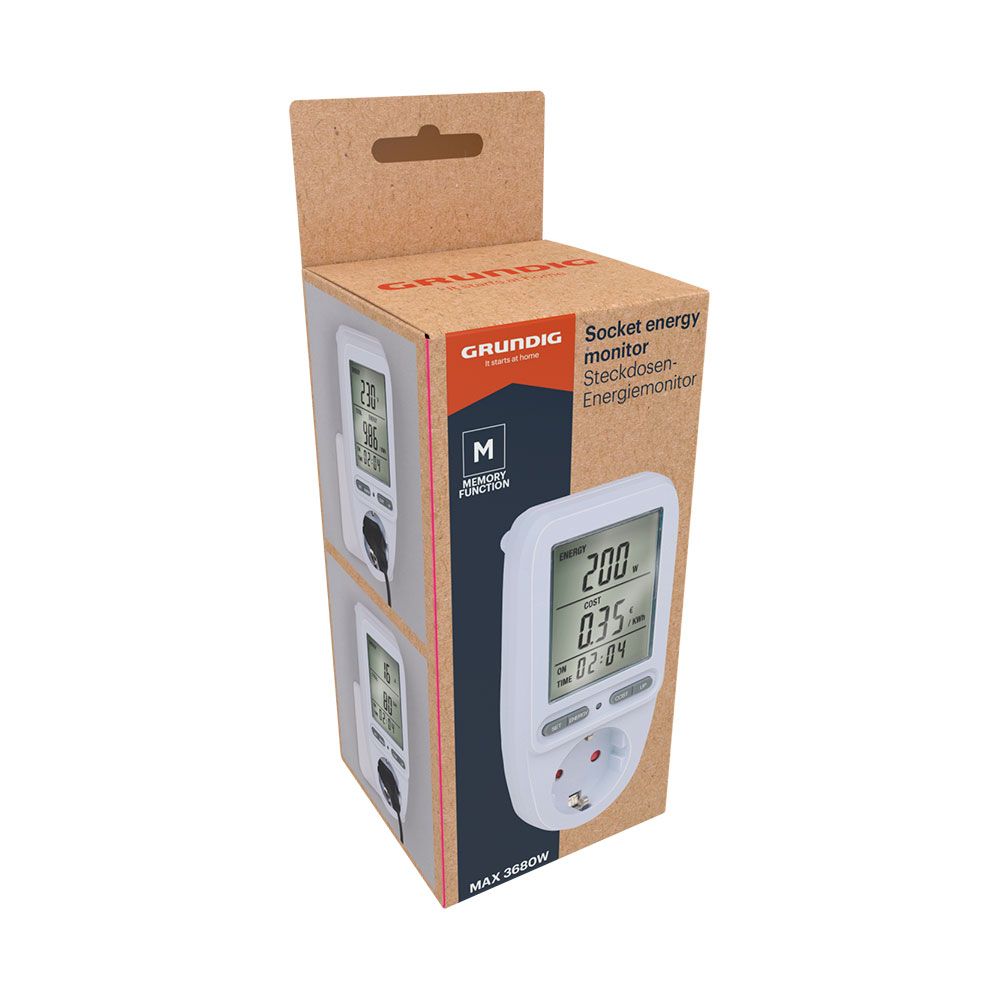 Monitor de energía para enchufes 7 x 7,5 x 14,5 cm
