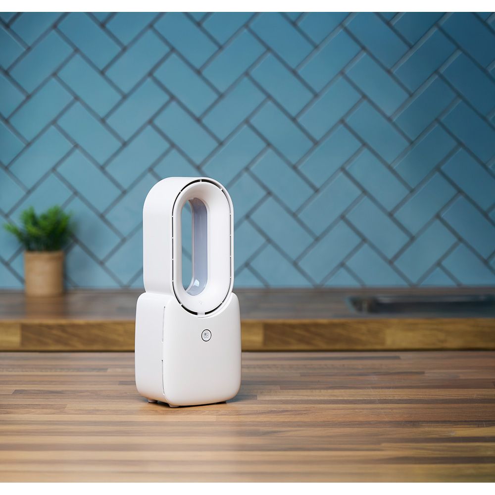 Ventilador de sobremesa recargable con usb sin aspas, 3 velocidades 12,4 x 9 x 30 cm