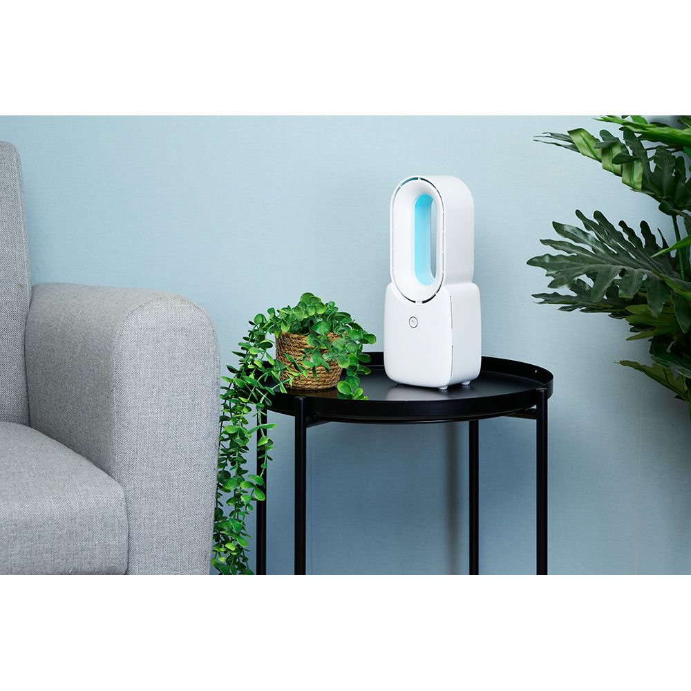 Ventilador de sobremesa recargable con usb sin aspas, 3 velocidades 12,4 x 9 x 30 cm