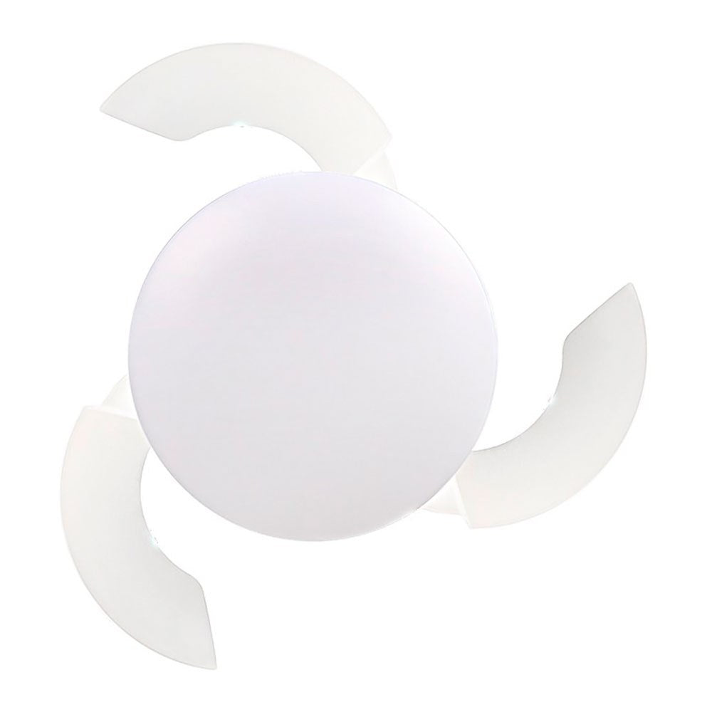 Ventilador de techo led aspas retráctiles, e27, 18w 1900 lm, ø40 cm, blanco