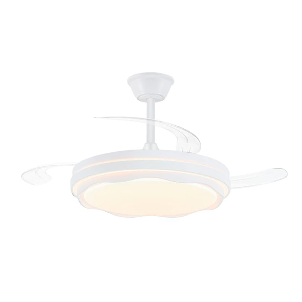 Ventilador de techo led cct, 3 aspas retráctiles 60 w, 6600 im, blanco, aspas ø106 cm, plafón ø15 cm, altura 30,5 - 40,5 cm