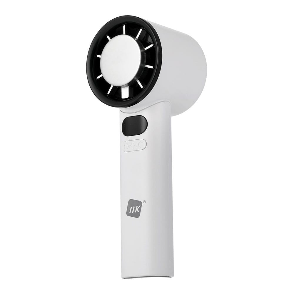 Ventilador de mano recargable con enfriador, abs, blanco, ø5,8 x 5,7 x 16,5 cm