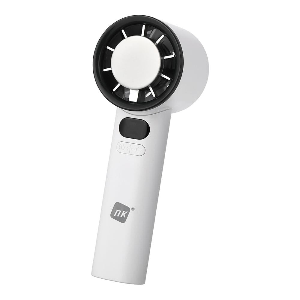 Ventilador de mano recargable con enfriador, abs, blanco, ø5,8 x 5,7 x 16,5 cm