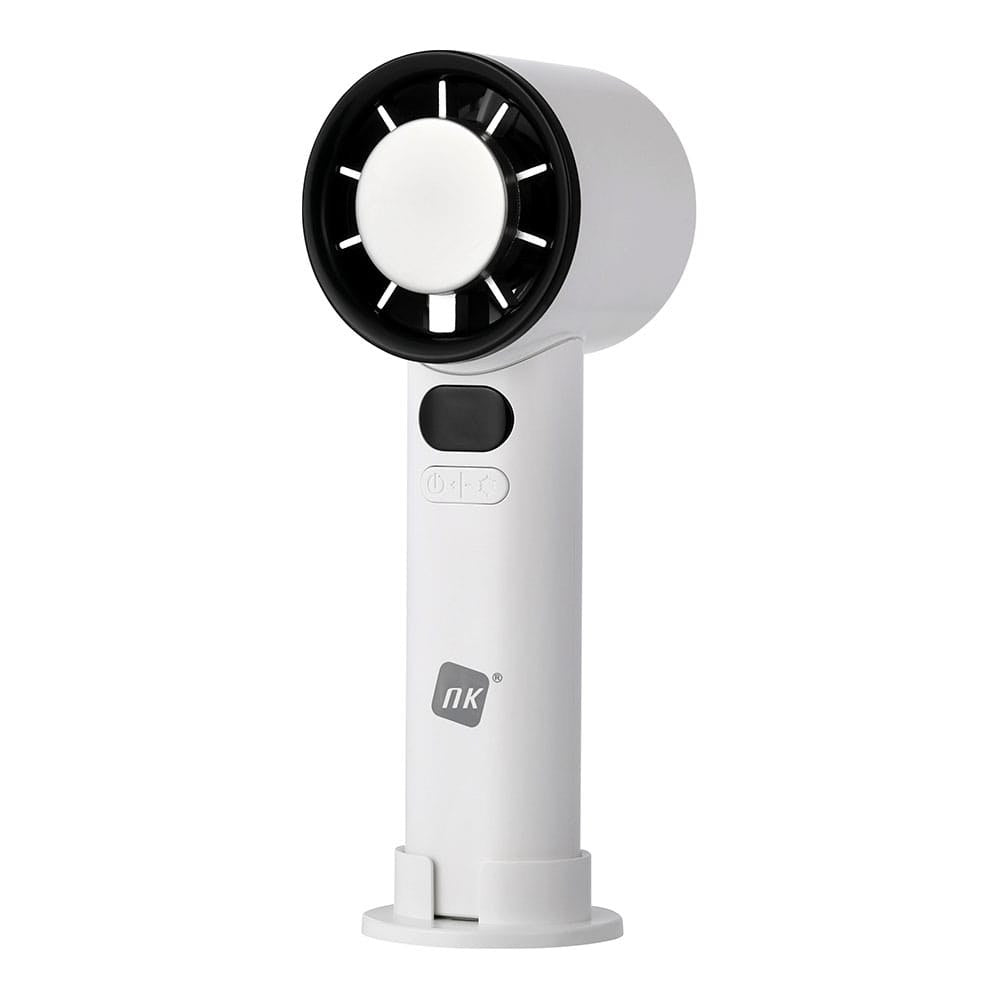 Ventilador de mano recargable con enfriador, abs, blanco, ø5,8 x 5,7 x 16,5 cm