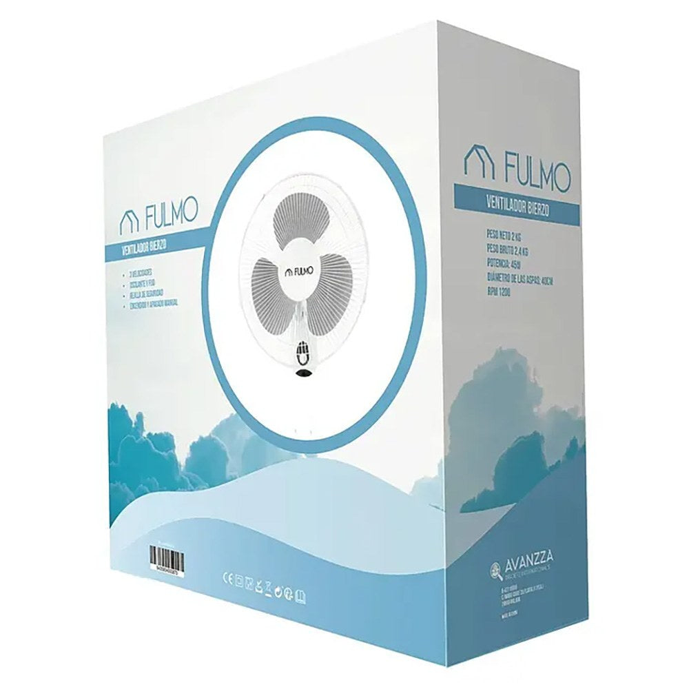 Ventilador pared bierzo blanco 45 w, ø43 cm