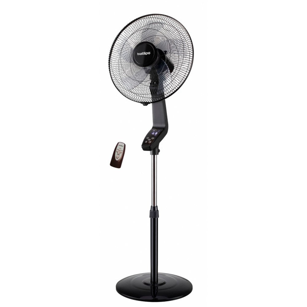 Ventilador de pie coín black 50 w ø40 cm, negro, 40 x 40 x 129 cm