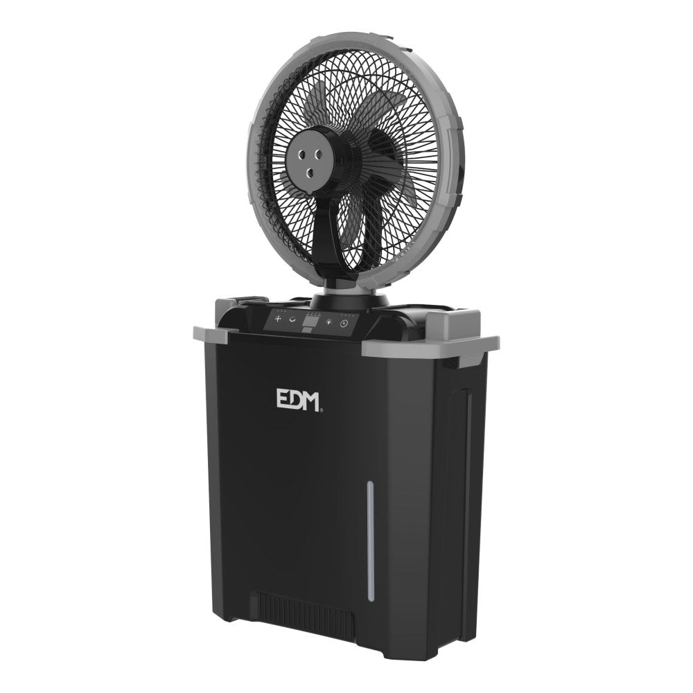 Ventilador nebulizador recargable led 16 w, con mando a distancia, aspa ø20 cm