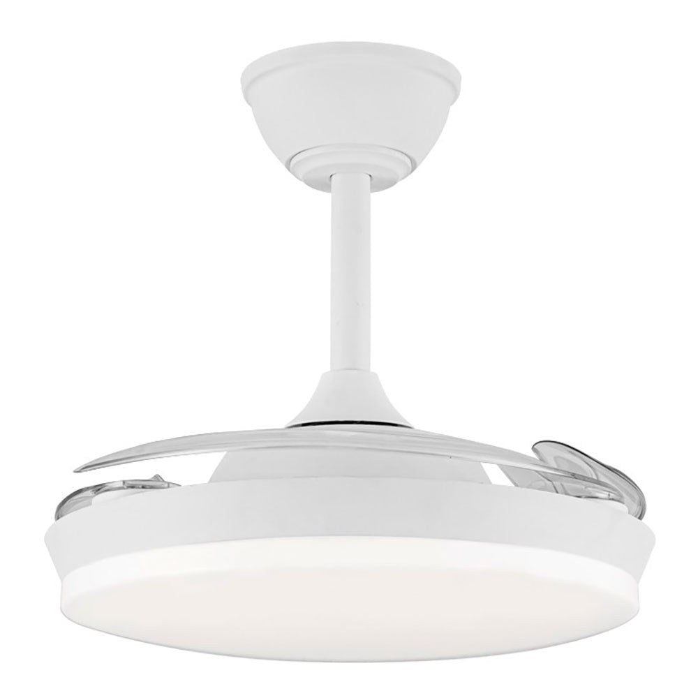 Ventilador techo led 3cct aspas retráctiles dc 39w 3822 lm, blanco, 92 cm