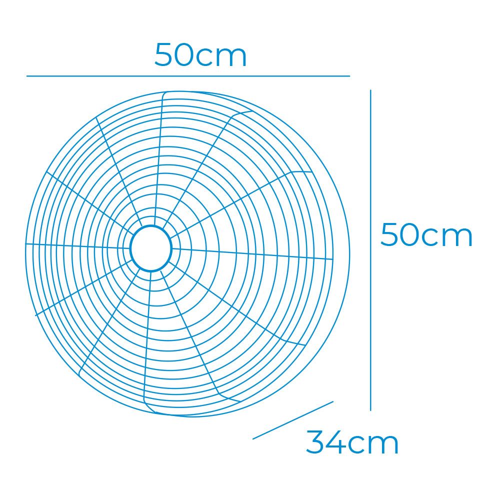 Ventilador pared mando a distancia, negro, potencia 100 w, 64,7 db, aspas ø45 cm