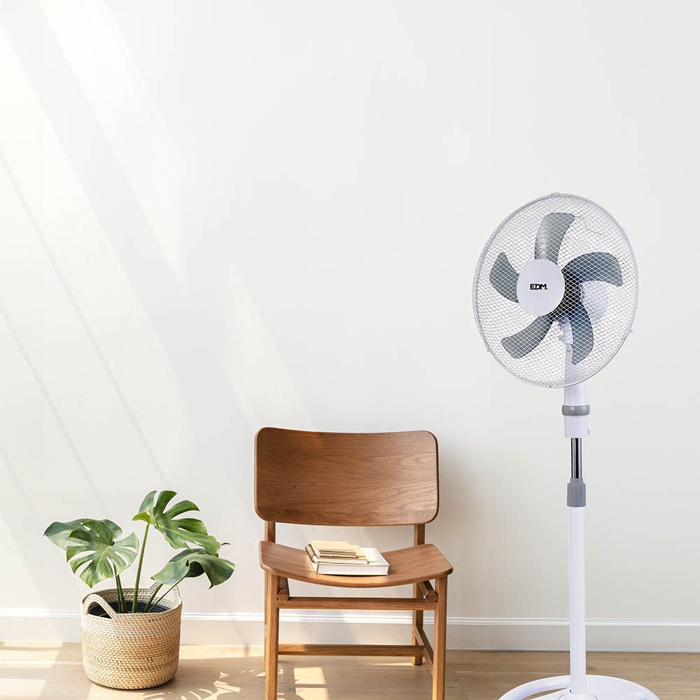 Ventilador 3 en 1, blanco, potencia 45w, aspas ø40 cm, altura regulable 107-133 cm