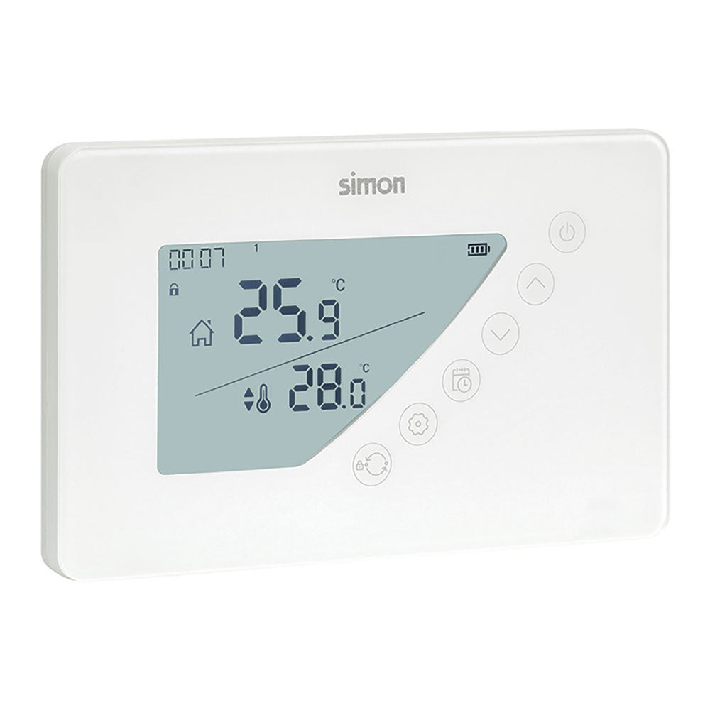 Termostato digital con programación semanal, blanco