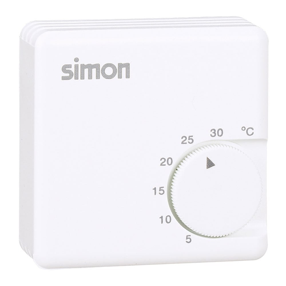 Termostato mecánico para calefacción 10a, blanco