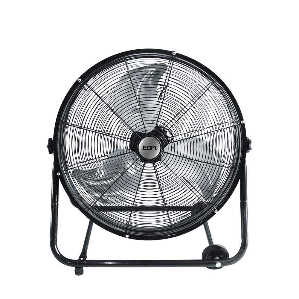 Ventilador industrial de suelo, con ruedas, negro 180 w, 59,8 db, aspas ø60 x 70 cm