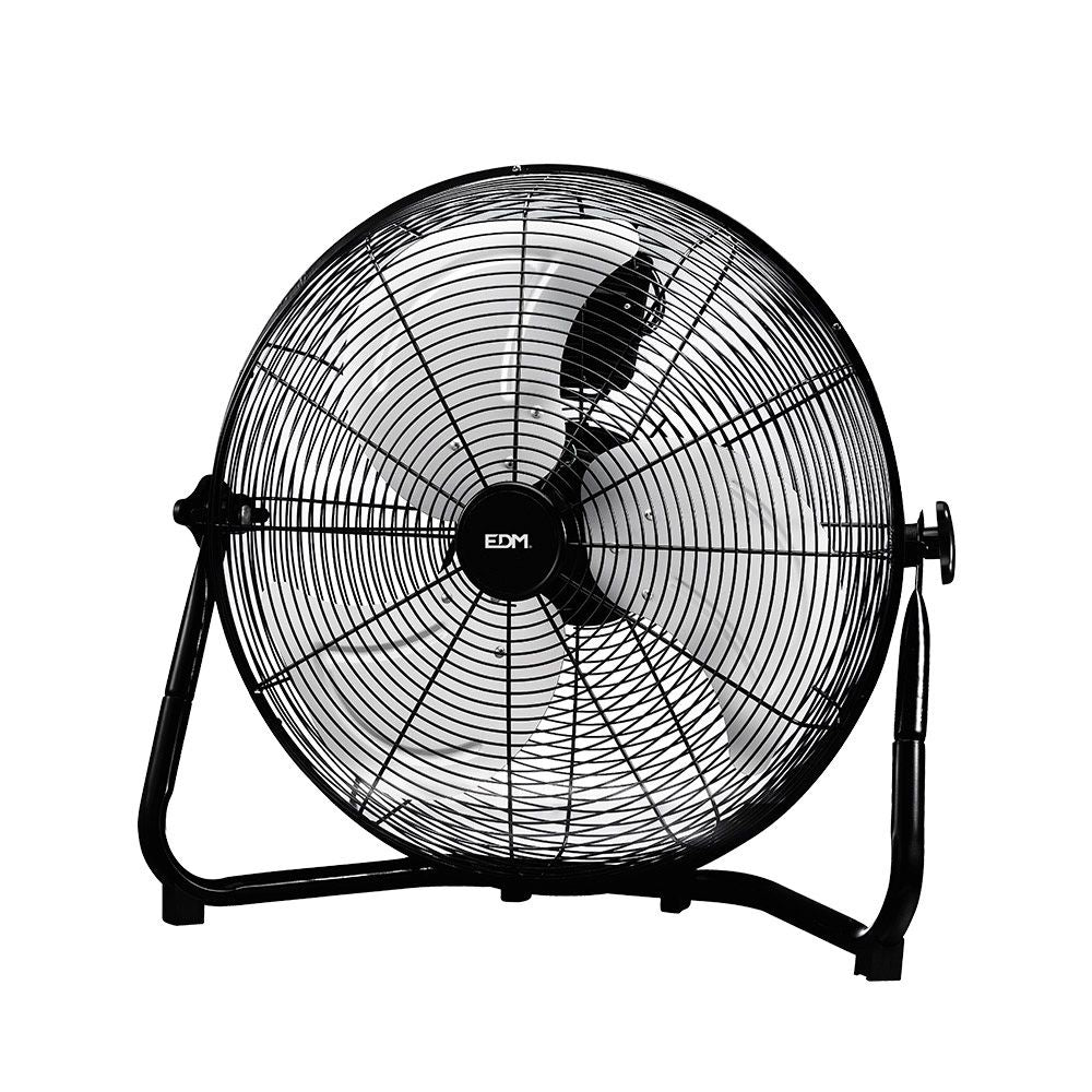 Ventilador industrial de suelo. color negro 100w, 64,7 db, aspas ø45 x 54 cm