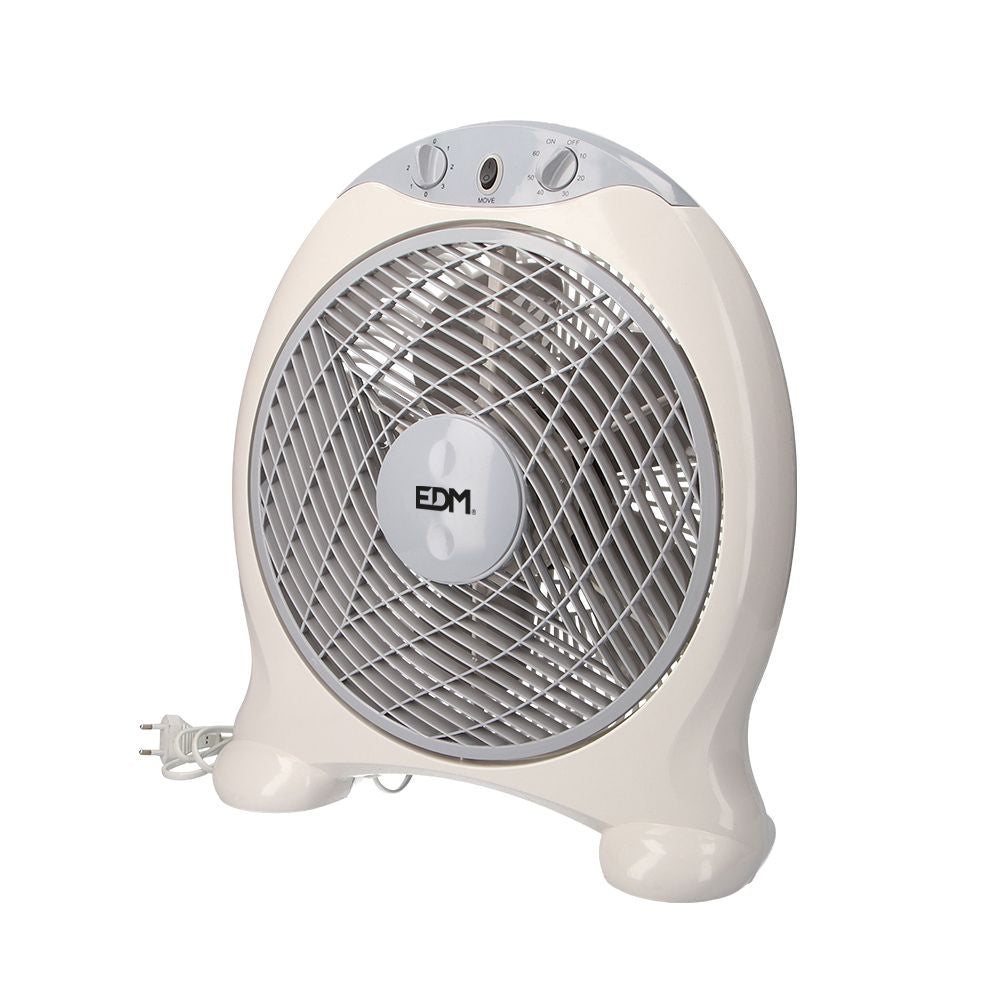 Ventilador box fan, blanco/gris, potencia 45 w, 60db, aspas ø30,5 cm 38,5 x 13 x 46 cm