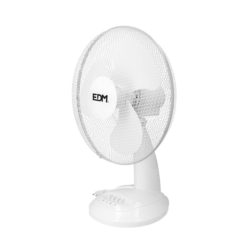 Ventilador de sobremesa blanco: 35w, 53,4 db, aspas: ø30 x 48 cm