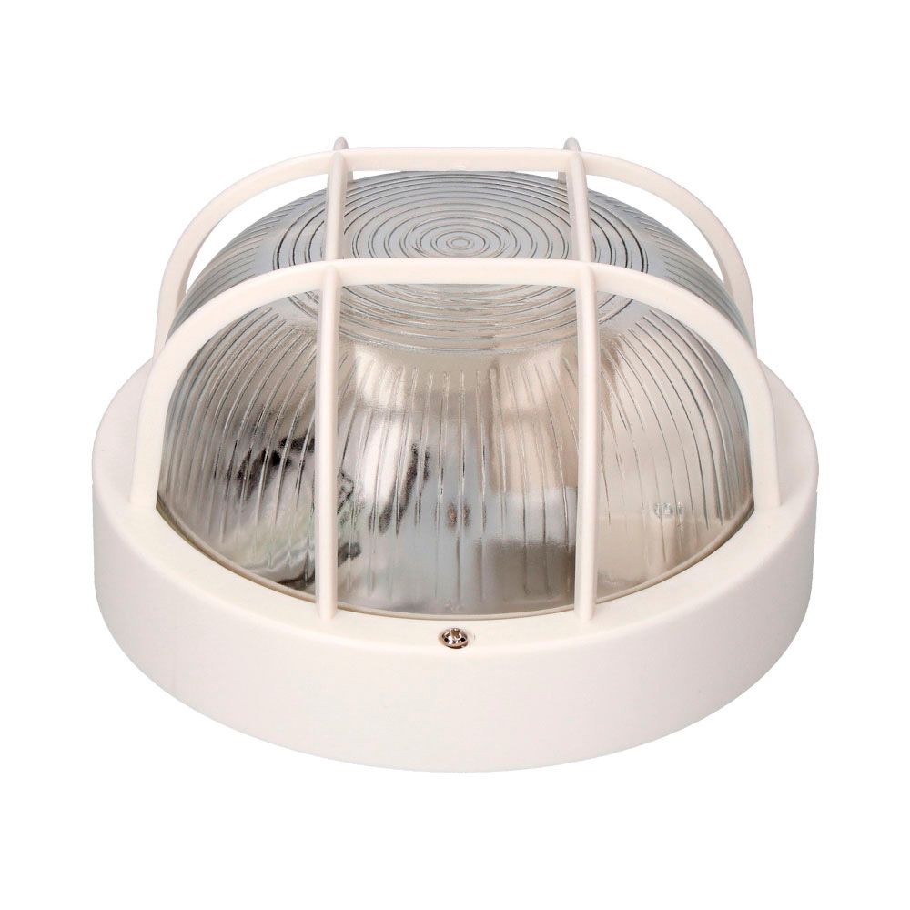 Aplique redondo modelo tarragona ip54 1 x e27 40 w ø18,5 x 10,4 cm, blanco