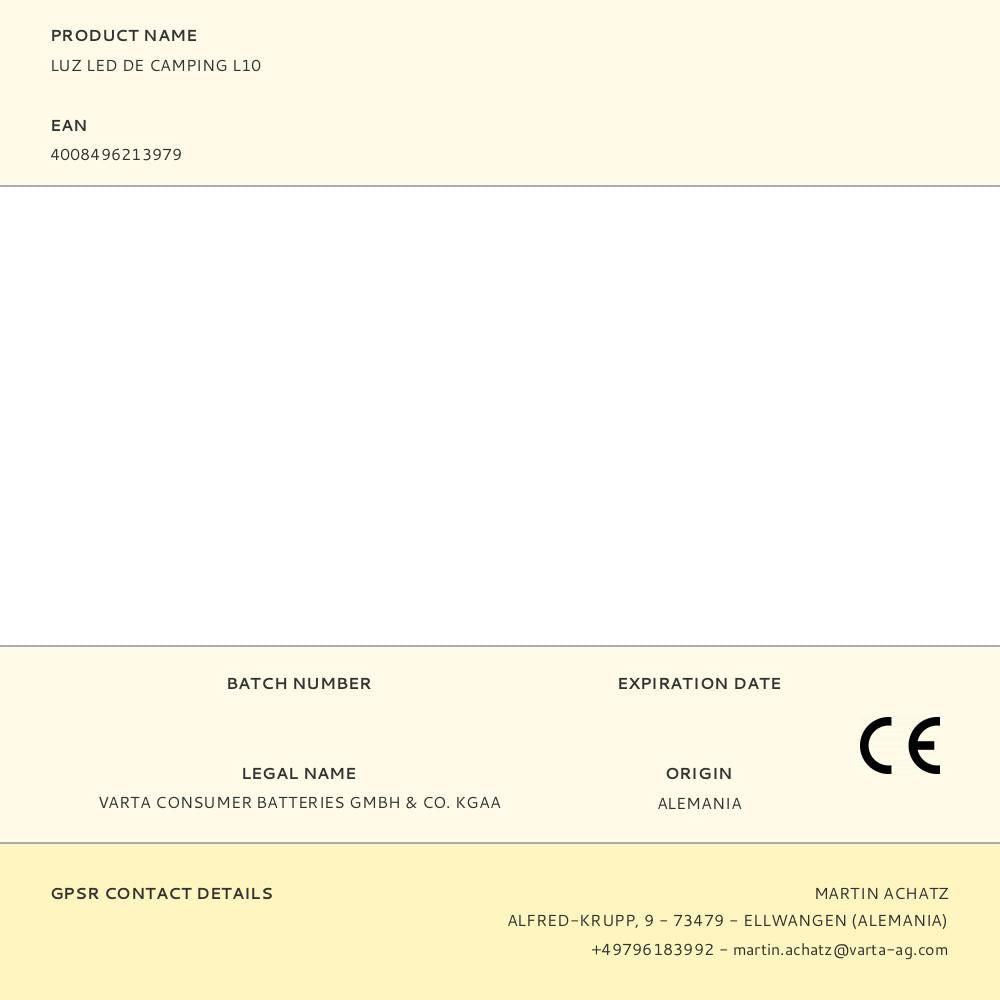 Luz led de camping l10