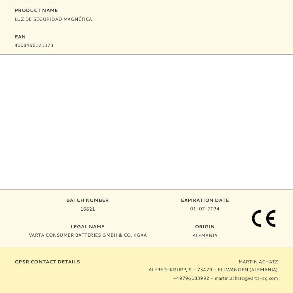 Luz de seguridad magnética