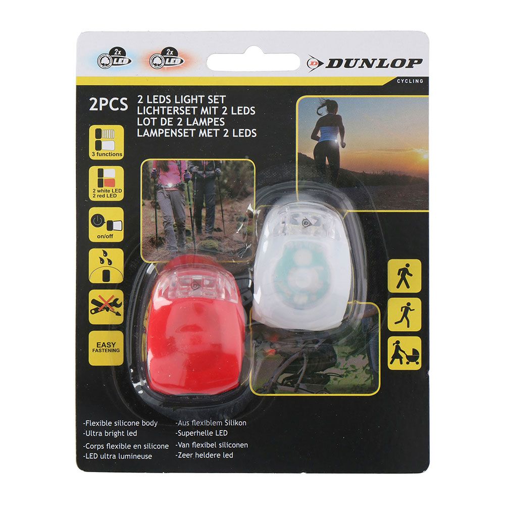 Conjunto de 2 linternas de bicicleta de señalizacion. delantera y trasera. 1 x 4lr1130 (pilas incluidas)