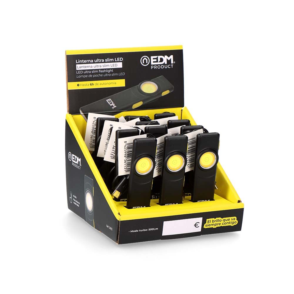 Linterna led slim shadow, medida 25 x 16 x 102 mm