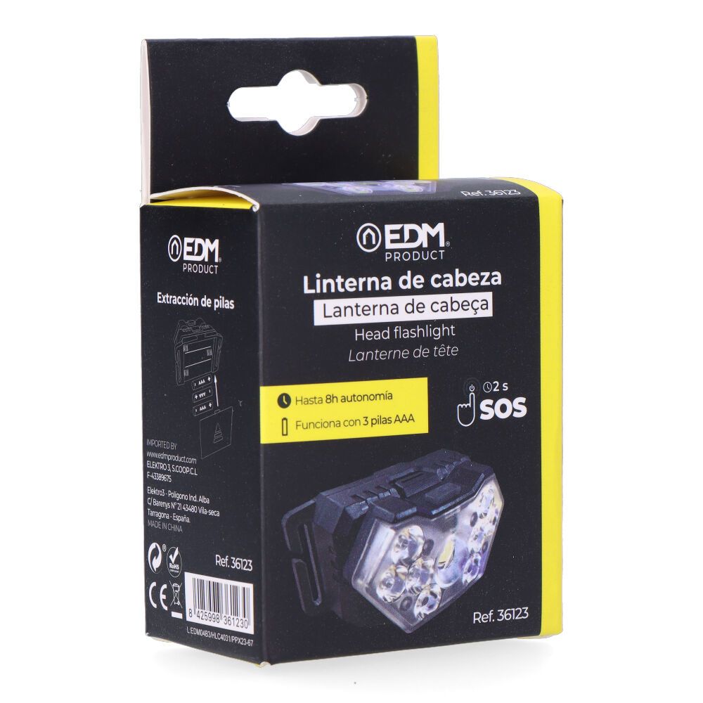 Linterna frontal led trail tracker 5 w 400 lm a pilas