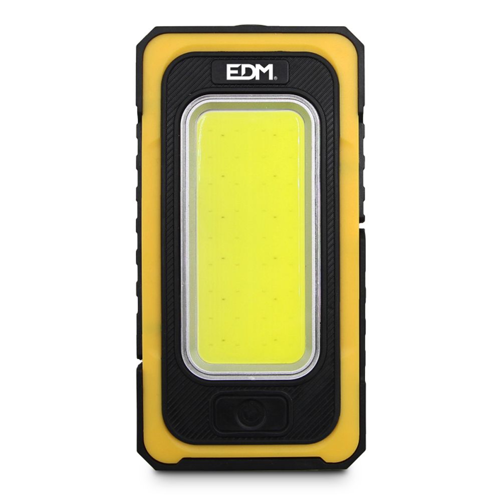 Linterna led cob solar force, recargable, con gancho e imán, 10 w 750 lm