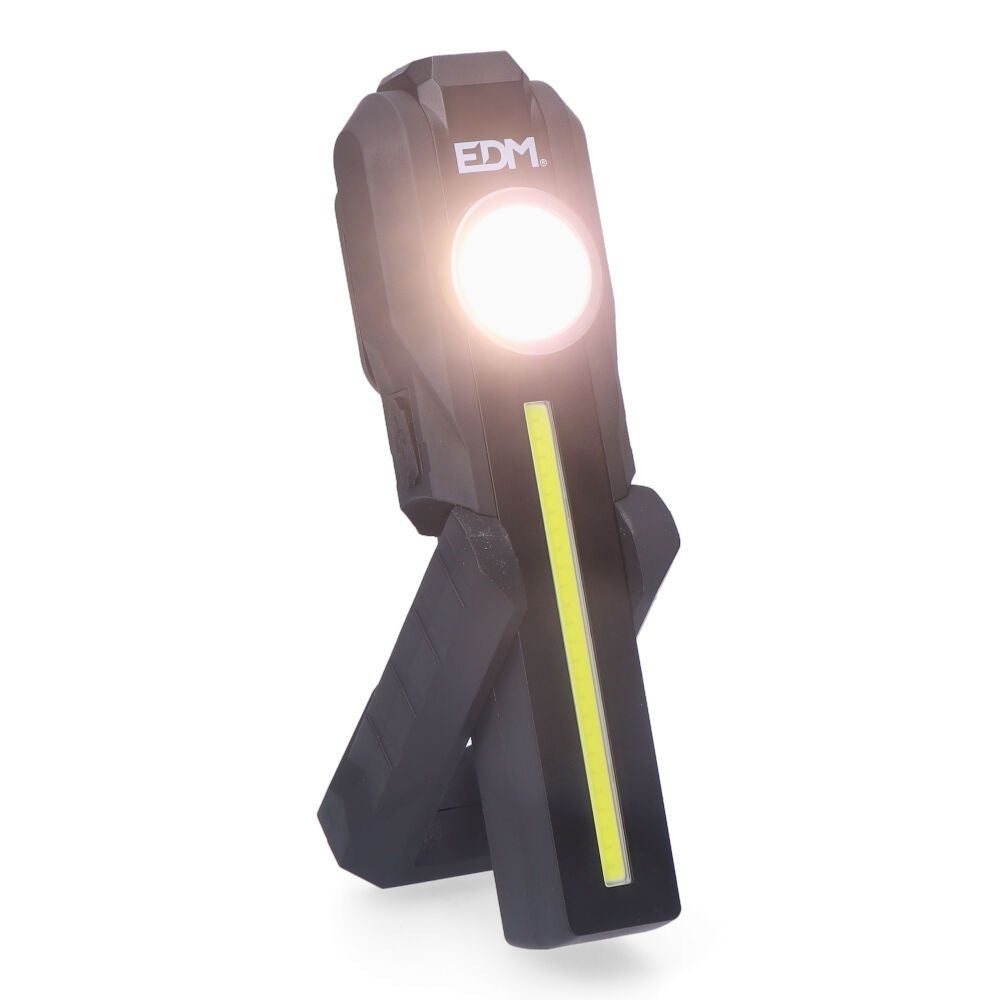 Linterna led de trabajo true work cob 5 w 200lm + 200lm + spot superior 50lm, recargable