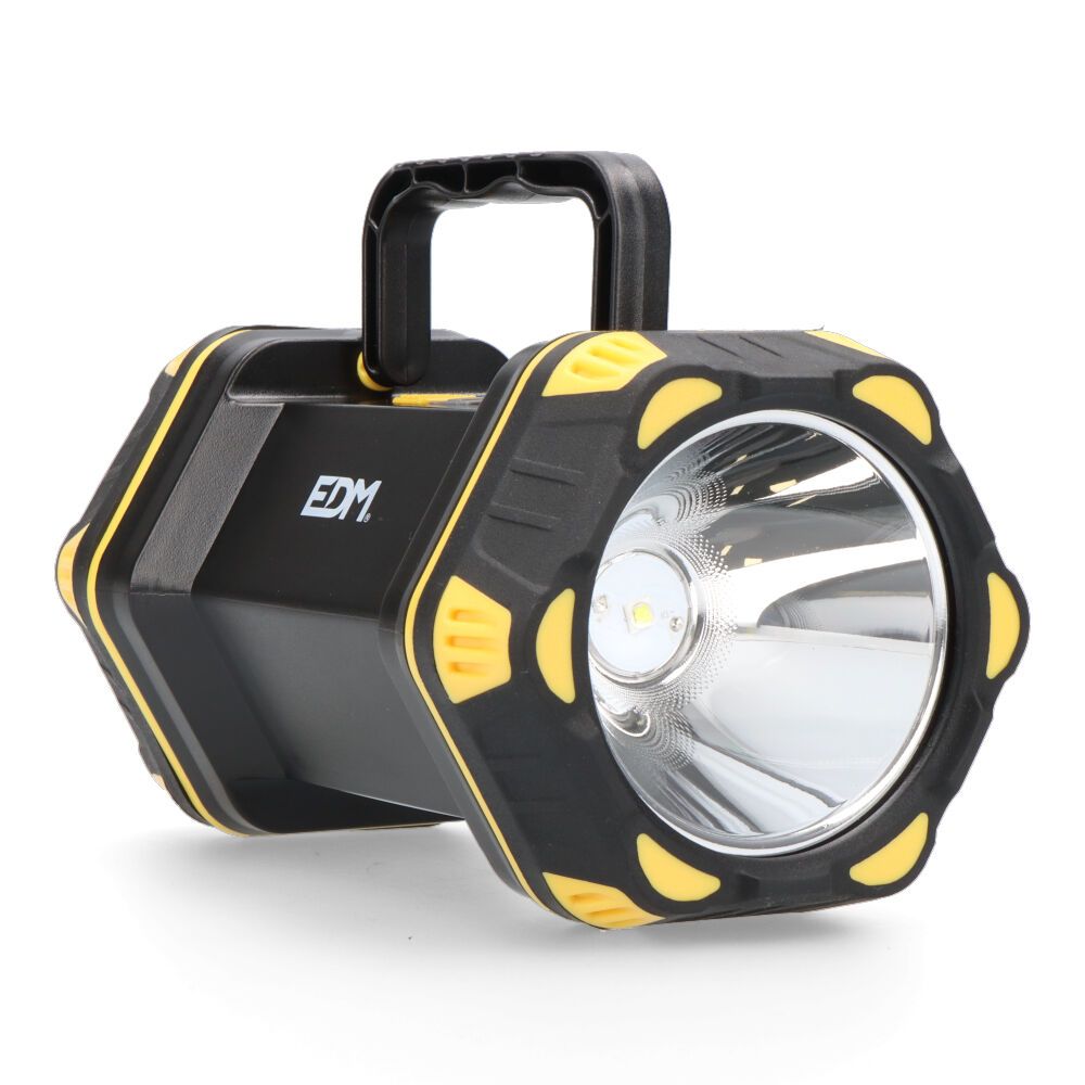 Linterna led de mano titan guard, recargable, 3 puntos de luz