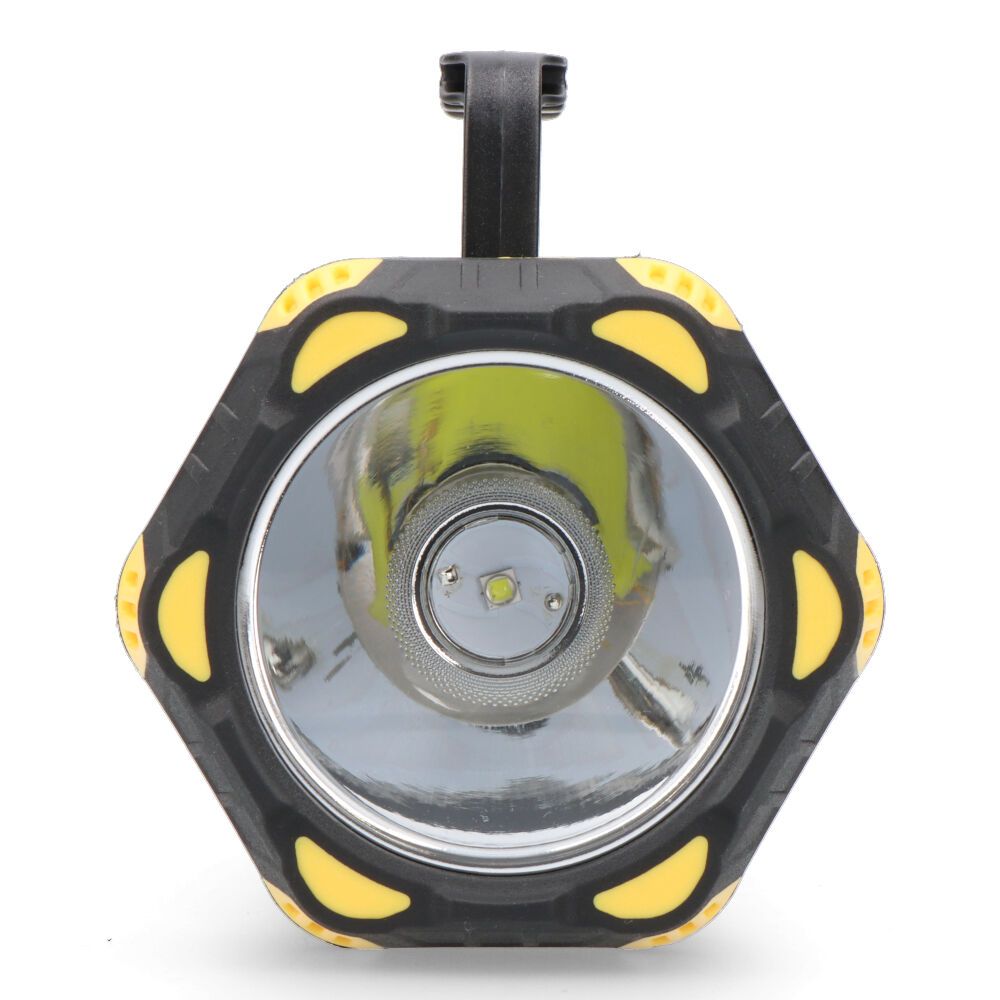Linterna led de mano titan guard, recargable, 3 puntos de luz