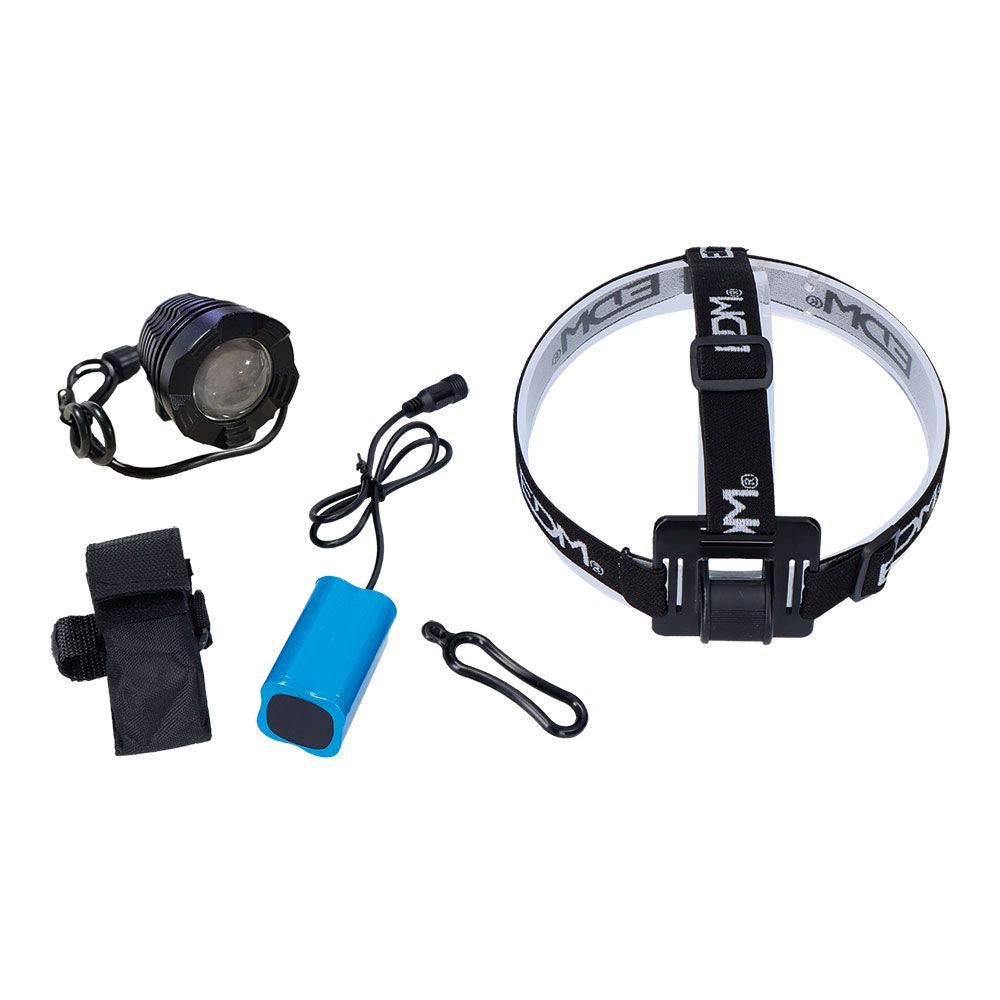 Foco led de aluminio recargable 180 lm, 50 lm, flash. función frontal / bicicleta
